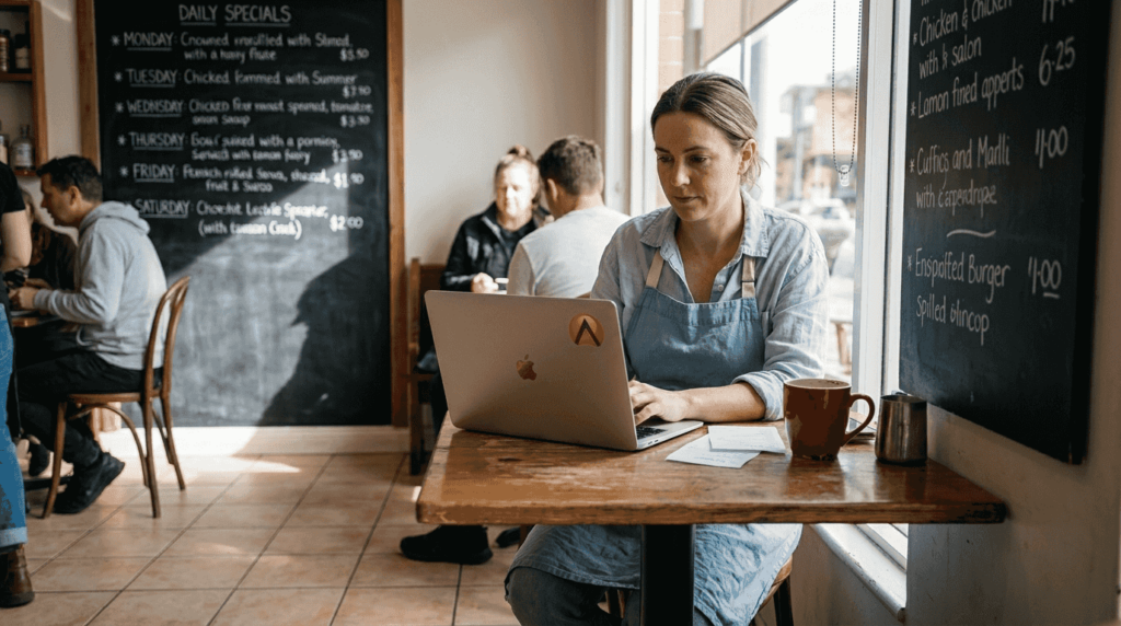 Canberra café owner updating online business