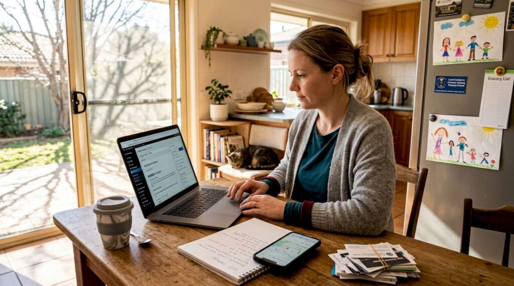Canberra small business owner updating website