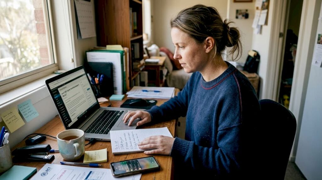 Small business owner updating WordPress website