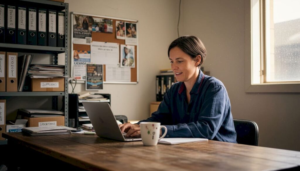 Retailer updating website in Canberra office