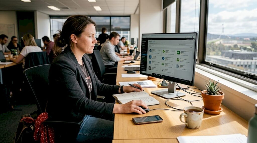 Professional reviewing WordPress plugins in Canberra