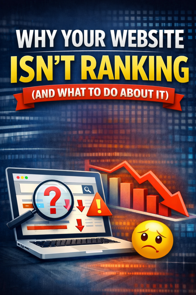 Course poster - Why your website isn't ranking, and what to do about it.